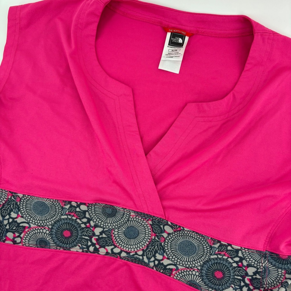 The North Face‎ VaporWick Top Womens XL Pink Excellent Sleeveless V-Neck AHXS